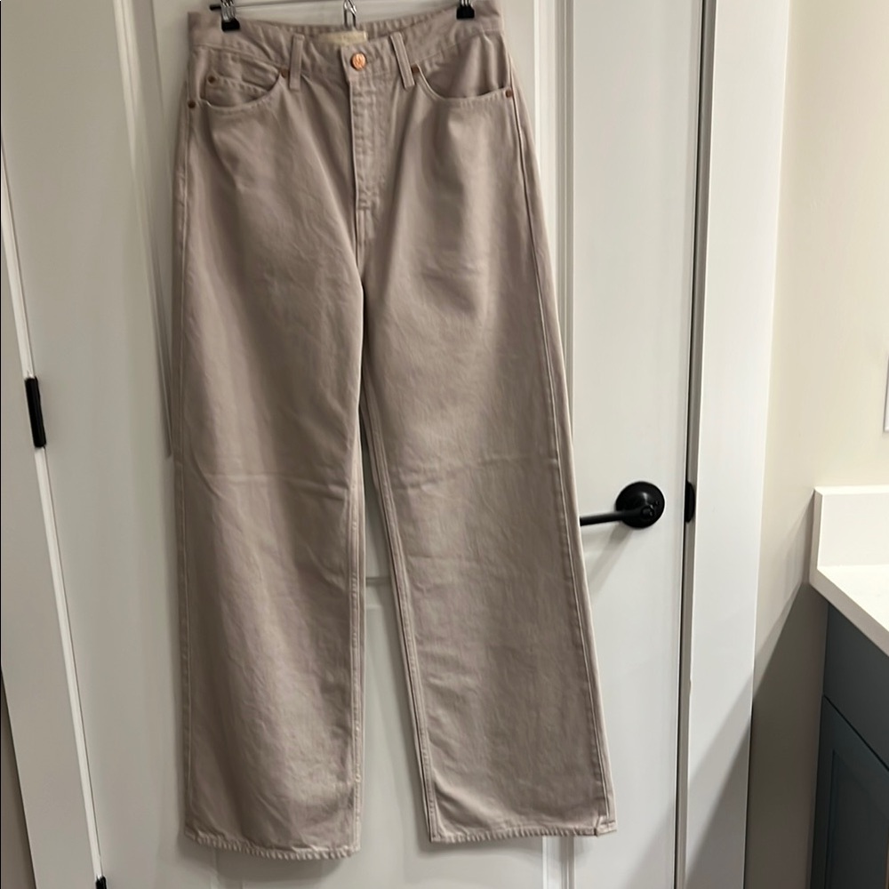 Ulla Johnson Tan Straight Leg Jeans